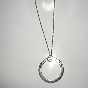 Sterling Silver Live Love Laugh Necklace